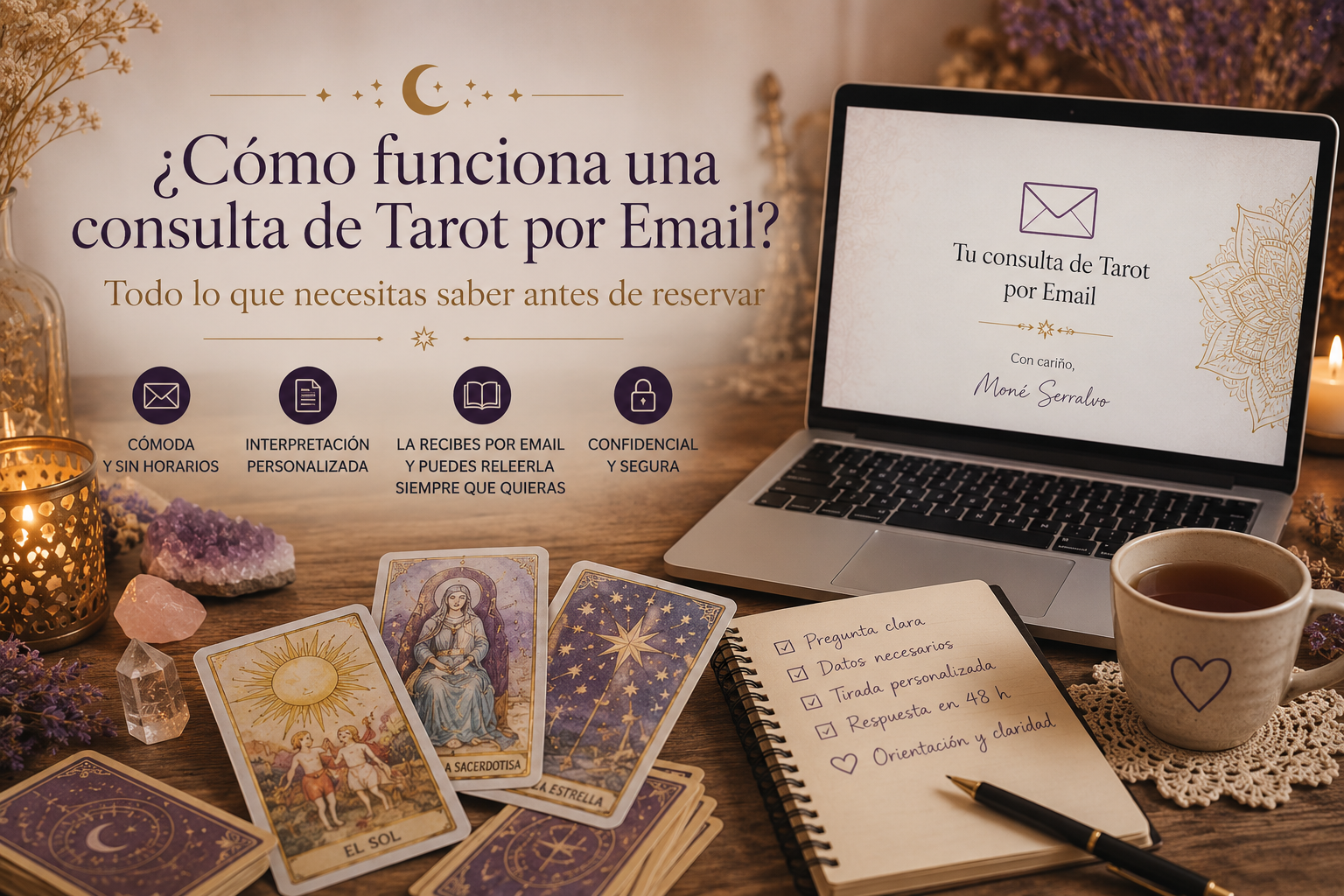 Cómo funciona una consulta de Tarot por Email