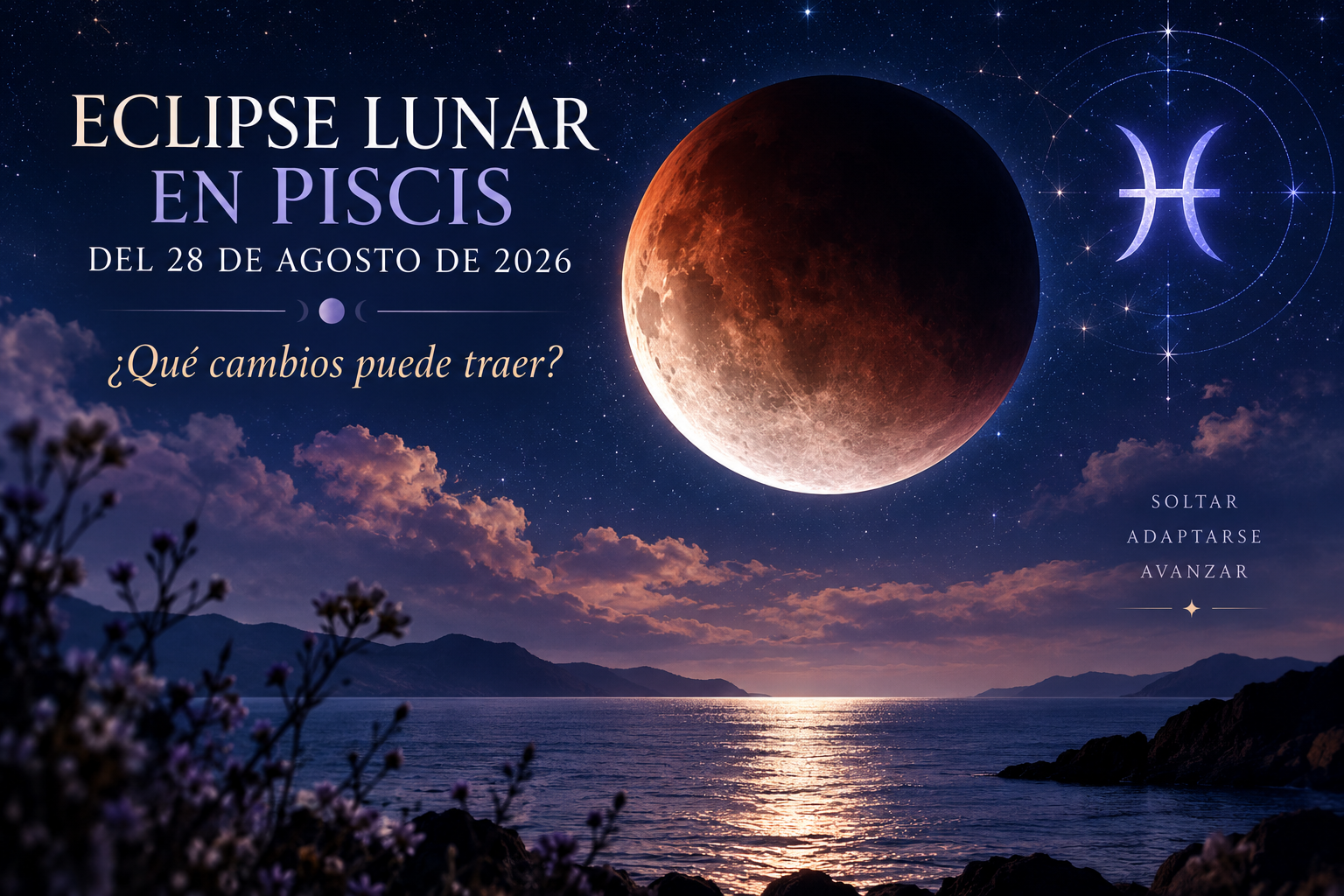 Eclipse lunar en Piscis del 28 de agosto de 2026: ¿qué cambios puede traer?