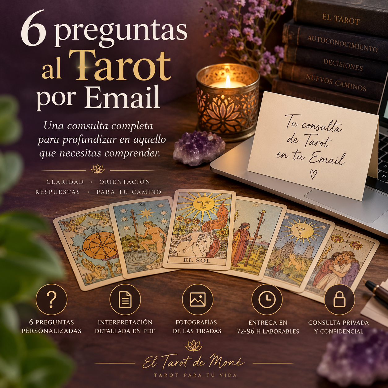 6 preguntas de tarot por email